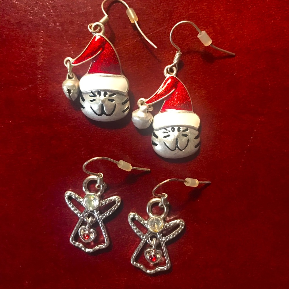 2 Sets of Pretty Christmas Earrings